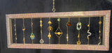 Brown & Gold Rectangle with Amber & Yellow