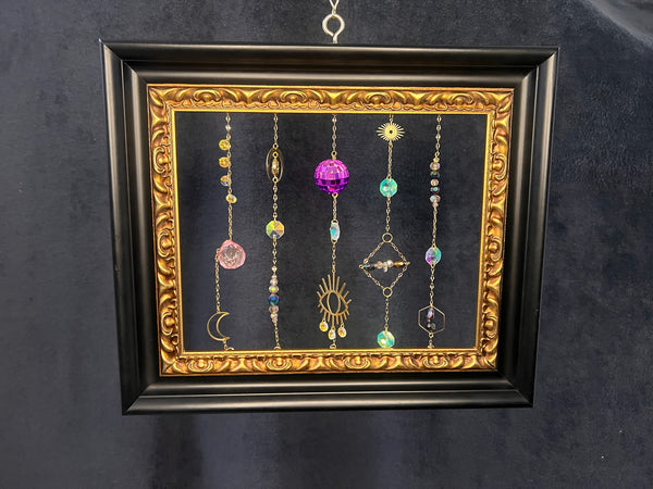 Black & Gold Frame with Purple Evil Eye