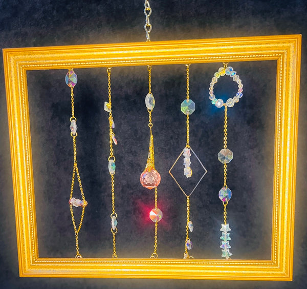 Gold Frame with Pink & Stars