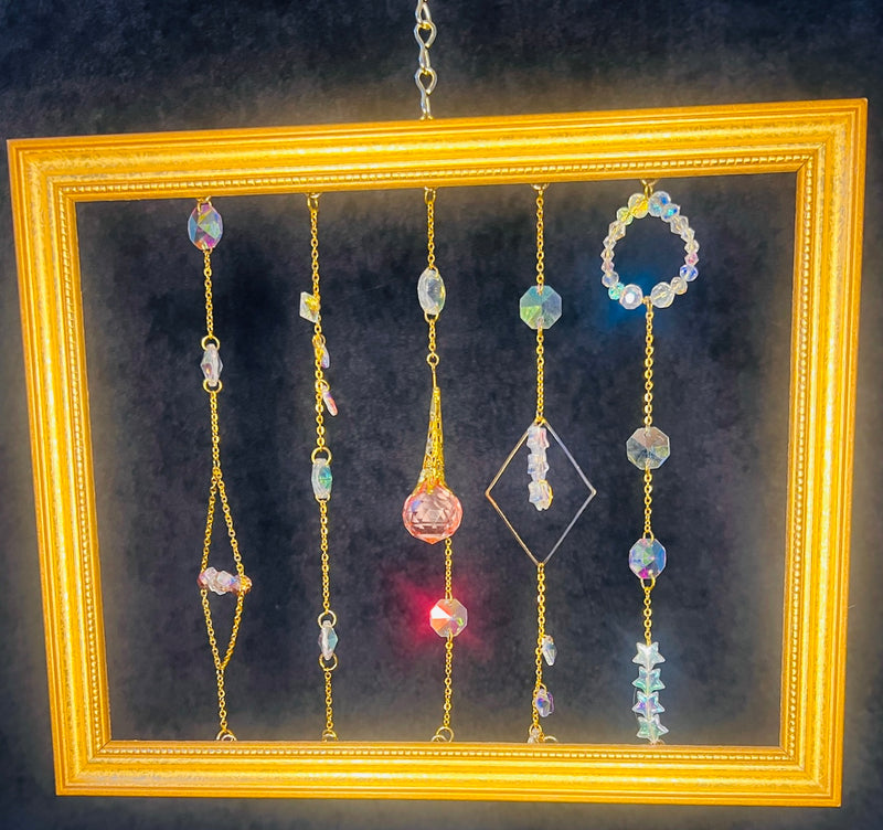 Gold Frame with Pink & Stars