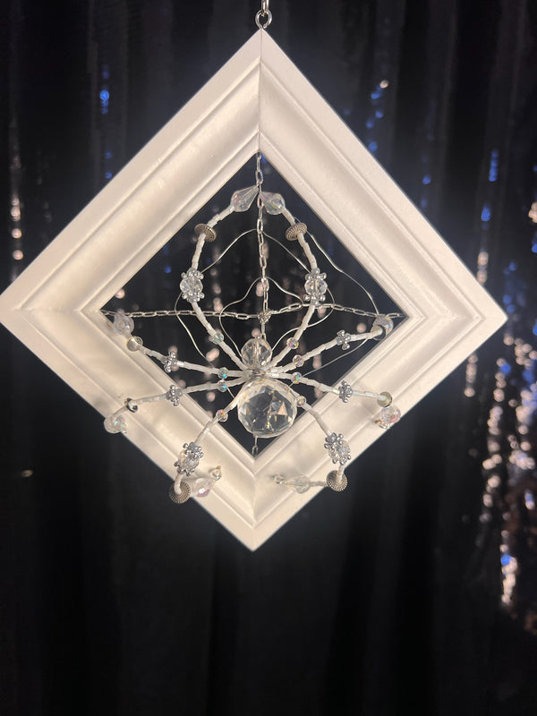 Small White frame with White Spider