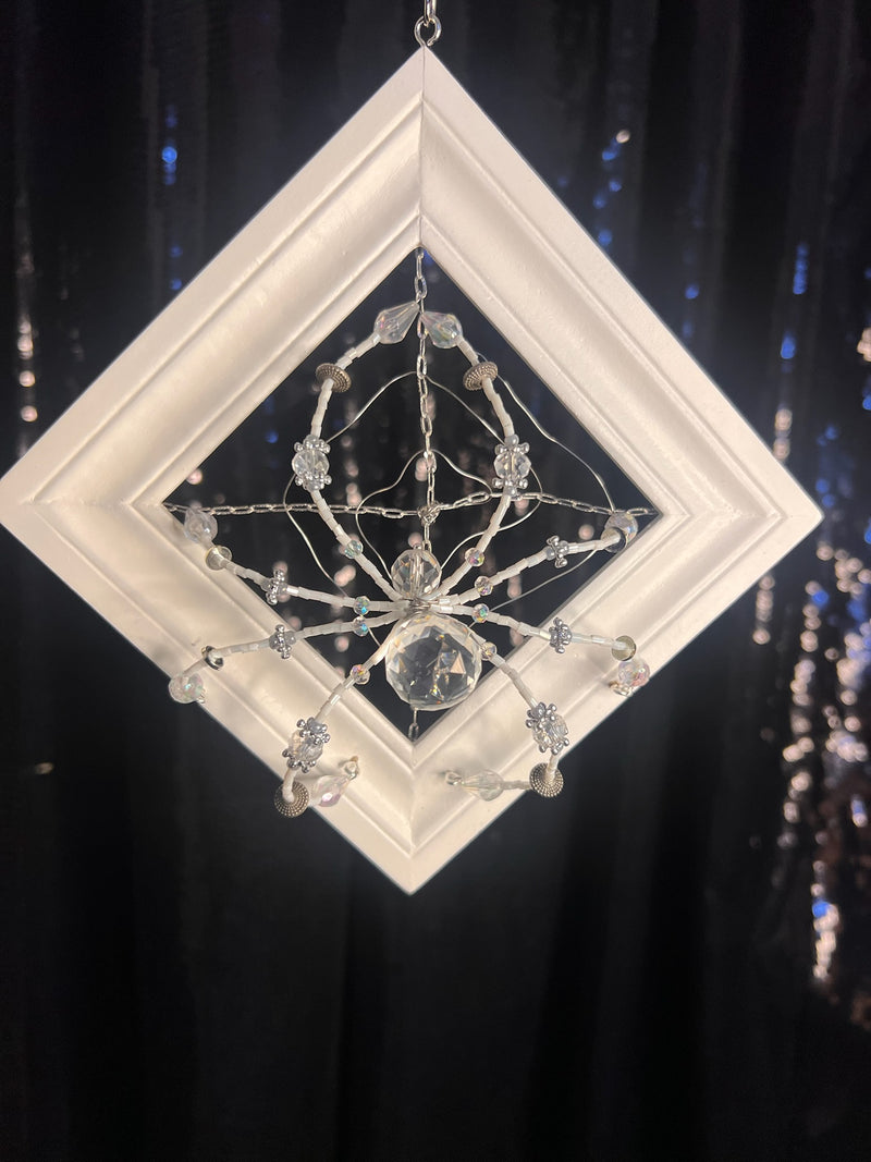 Small White frame with White Spider