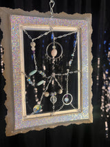 Small Silver Rectangle Frame for Heart & Crown Chakras