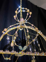 gold & pink spider propagation ring