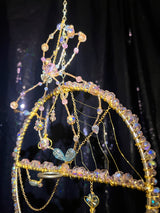gold & pink spider propagation ring