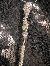 large clear crystal & silver