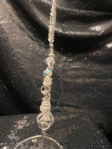 large clear crystal & silver