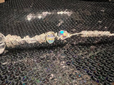large clear crystal & silver