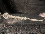 large clear crystal & silver