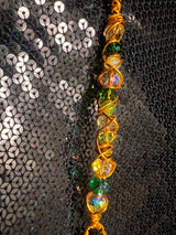medium green & gold wand