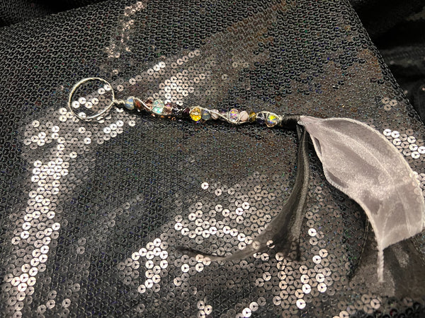 medium purple & silver wand