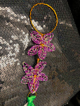 large purple flower wand