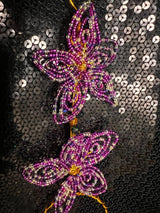 large purple flower wand