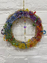 Small Rainbow Wreath with Crystal