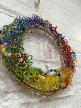 Small Rainbow Wreath with Crystal