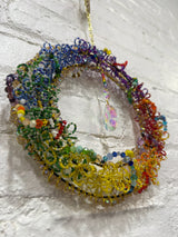 Small Rainbow Wreath with Crystal