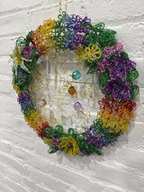 Large Rainbow Flower Wreath