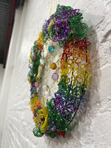 Large Rainbow Flower Wreath