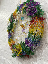 Large Rainbow Flower Wreath